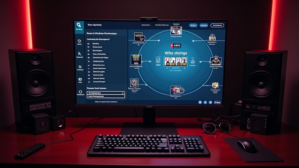 Interface de casino live avec réglages pour réduire la latence