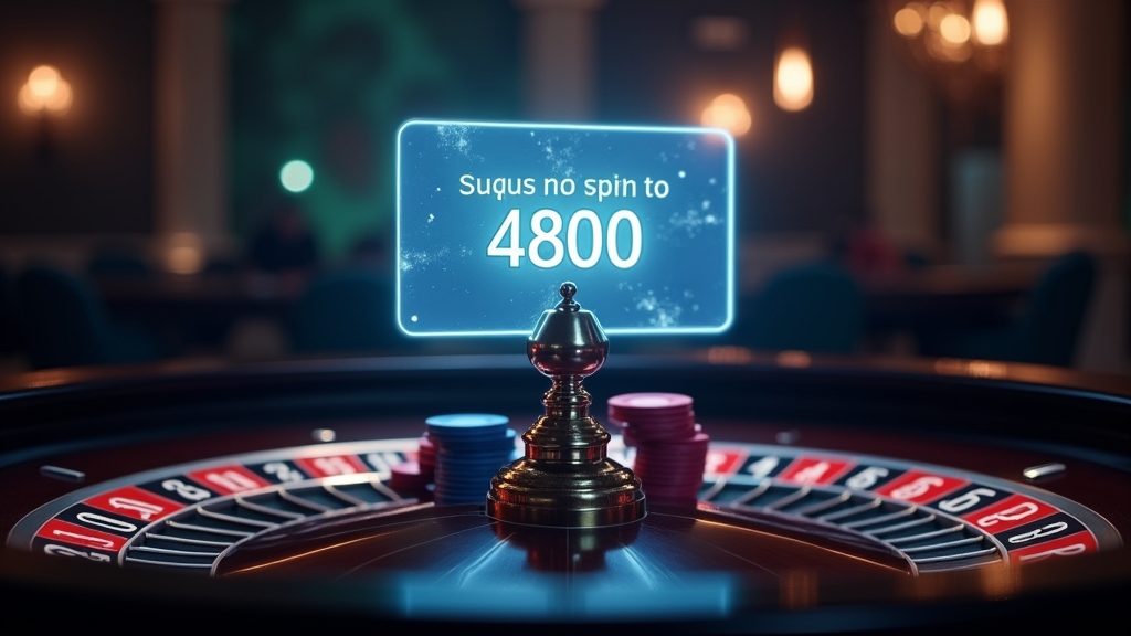 Table de casino sombre avec carte bonus lumineuse et jetons autour d’une roulette